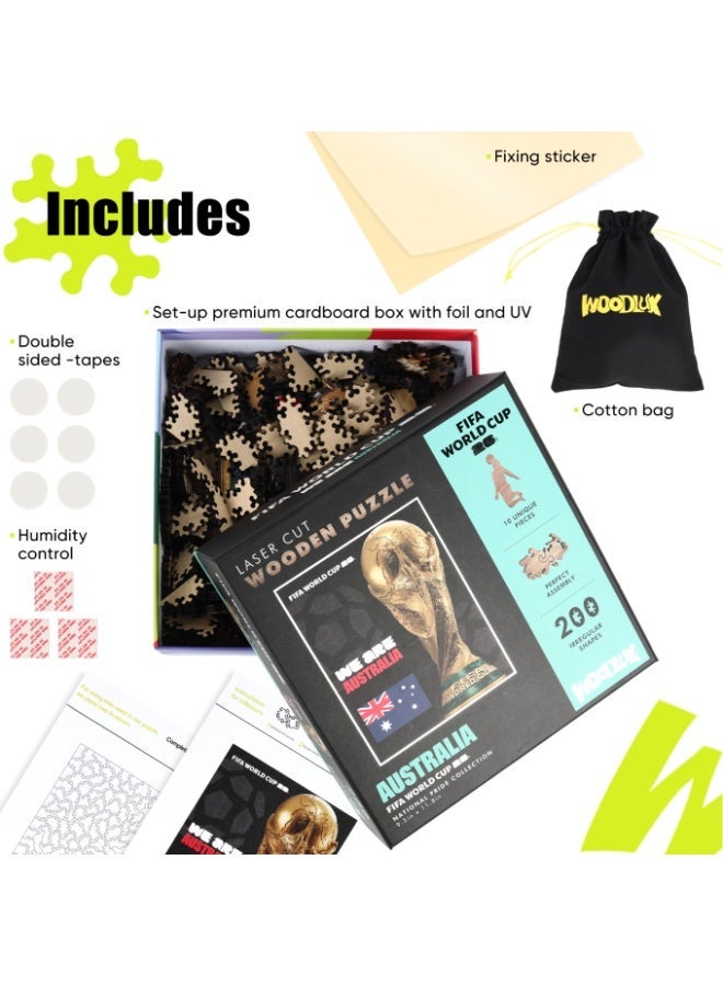 FIFA World Cup Official FIFA World Cup 2026 Wooden Puzzle – Trophy Australia | Licensed Adults Puzzle 14+ - Image 5